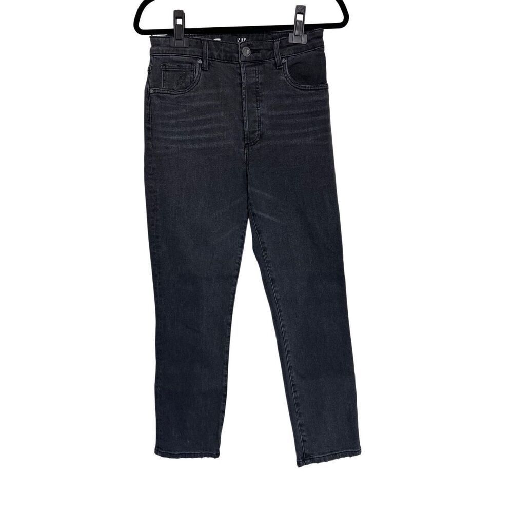 Kut From‎ The Kloth Jeans Womens Size 2 Black Rosa Crop Vintage Straight Leg